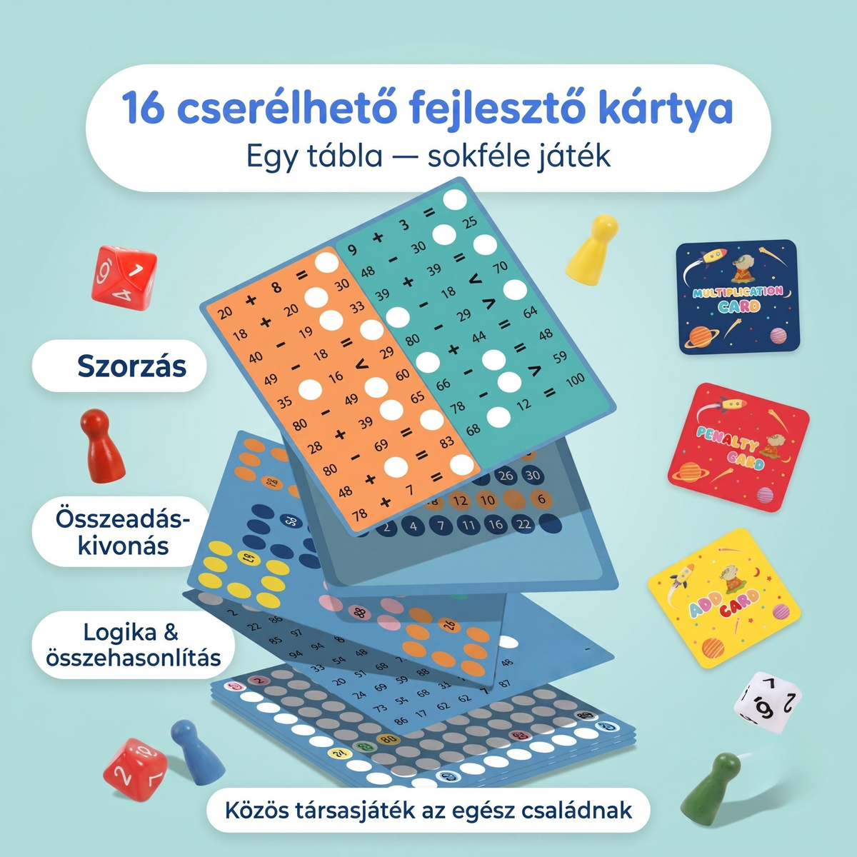 KiddoZone - Matematikai társasjáték (3 bónusszal)