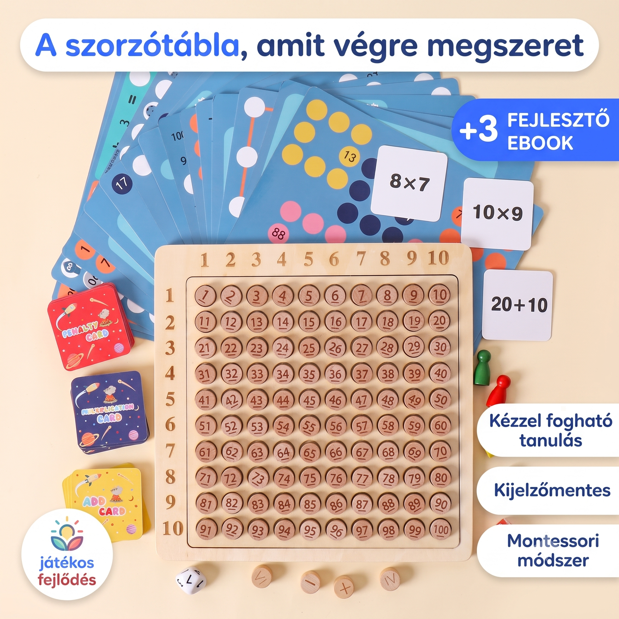KiddoZone - Matematikai társasjáték (3 bónusszal)