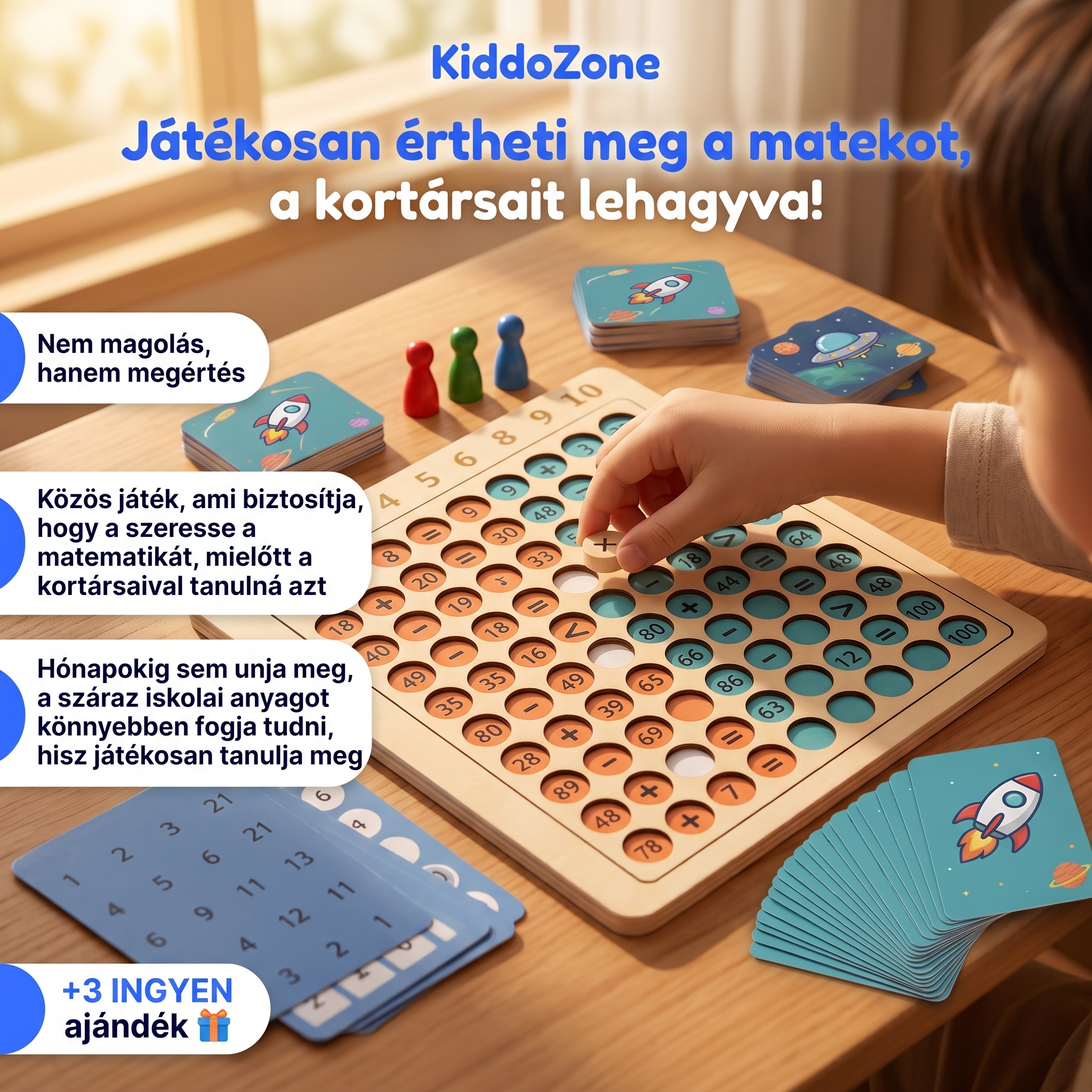 KiddoZone - Matematikai társasjáték (3 bónusszal)