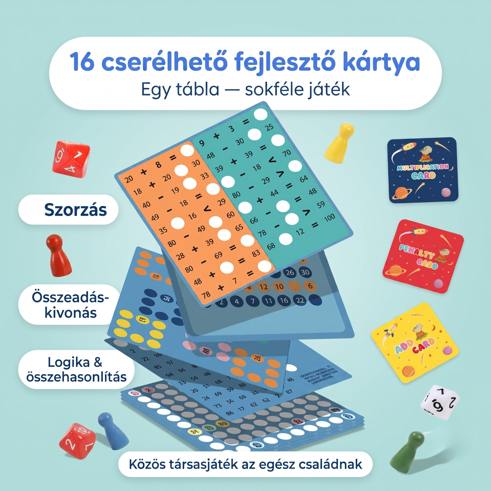 KiddoZone - Matematikai társasjáték (3 bónusszal)